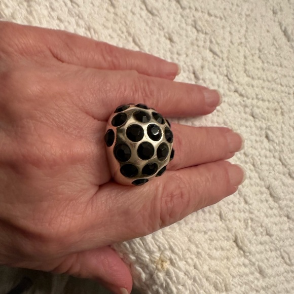 Dome Sterling silver and onyx. - Picture 4 of 10